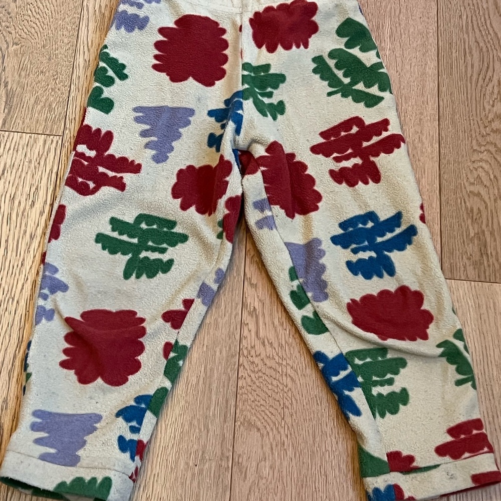 Patagonia Fleece Pants with Red and Blue Accents
